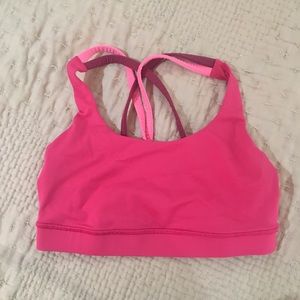 Lululemon pink sports bra